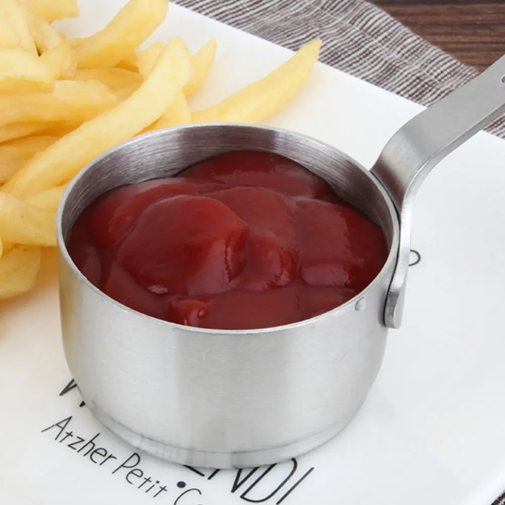 100Ml Premium Stainless Steel Sauce Bowl Heavy Duty Condiment Dish with Comfort Grip Handle for Household Commercial Use Fruit
100Ml Premium Stainless Steel Sauce Bowl Heavy Duty Condiment Dish with Comfort Grip Handle for Household Commercial Use Fruit