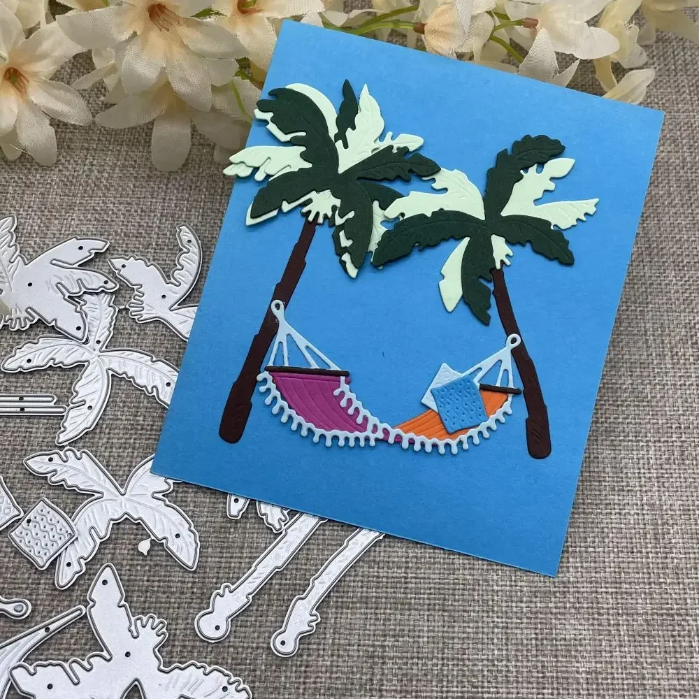 Coconut tree hammock Metal Cutting Dies Stencils For DIY Scrapbooking Decorative Handcraft Die Cutting Template Mold
Coconut tree hammock Metal Cutting Dies Stencils For DIY Scrapbooking Decorative Handcraft Die Cutting Template Mold
