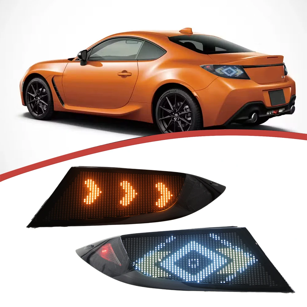 DK Motion Автомобильный задний фонарь для Toyota 86 GR86 2022-UP Scion FR-S Subaru BRZ Светодиодные задние фонари Цифровые задние фонари последовательного сигнала
DK Motion Автомобильный задний фонарь для Toyota 86 GR86 2022-UP Scion FR-S Subaru BRZ Светодиодные задние фонари Цифровые задние фонари последовательного сигнала