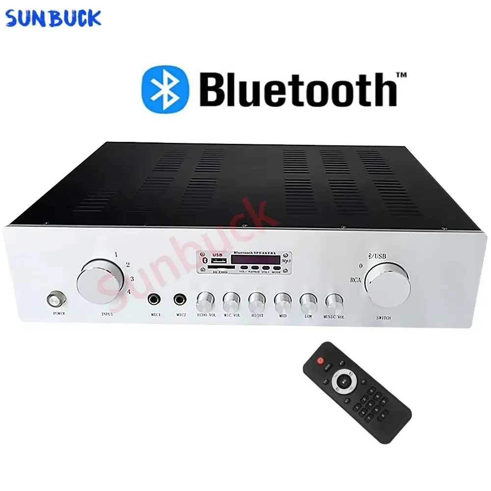 Sunbuck USB Karaoke 600W 2.0 stereo High Power Amplifier Conference Home KTV Home Lossless Bluetooth 5.0 HIFI Amplifier Audio
Sunbuck USB Karaoke 600W 2.0 stereo High Power Amplifier Conference Home KTV Home Lossless Bluetooth 5.0 HIFI Amplifier Audio