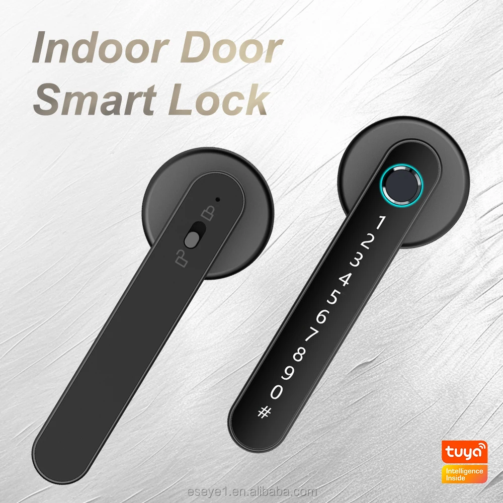 Home Tuya Biometric Smart Door Lock Electronic Fingerprint Door Handle Split Digital Keyless Intelligent Lock