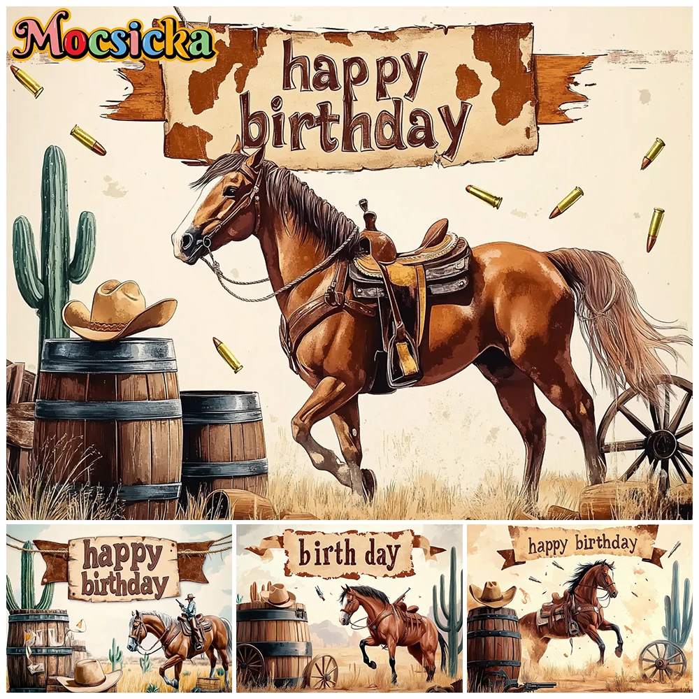 Mocsicka Happy Birthday Photography Backdrops Baby Shower Brown Ranch Horse Backgrounds Decor Party Supplies Photo Studio Banner
Mocsicka Happy Birthday Photography Backdrops Baby Shower Brown Ranch Horse Backgrounds Decor Party Supplies Photo Studio Banner