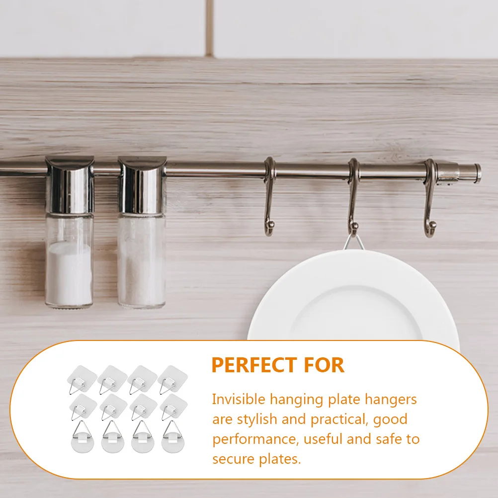 60 pcs Vertical Plate Hangers Hooks for Frames Photo Decorative Plastic Strong Durable Invisible Display Plates
60 pcs Vertical Plate Hangers Hooks for Frames Photo Decorative Plastic Strong Durable Invisible Display Plates