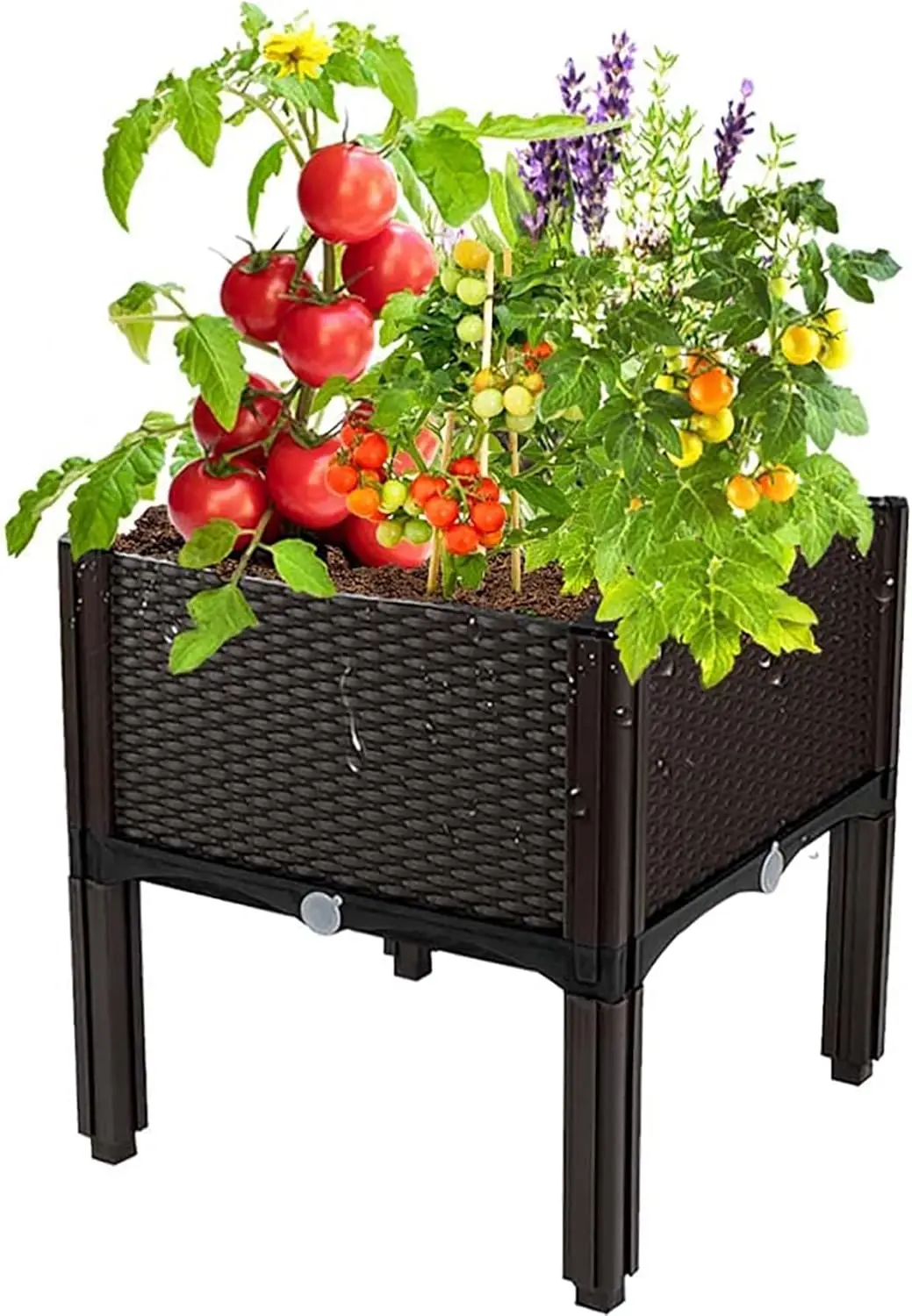 Plastic Elevated Planters for Raised Garden Bed with Legs for Outdoor Plants Box Kits with Drainage Holes for Patio Deck
Plastic Elevated Planters for Raised Garden Bed with Legs for Outdoor Plants Box Kits with Drainage Holes for Patio Deck