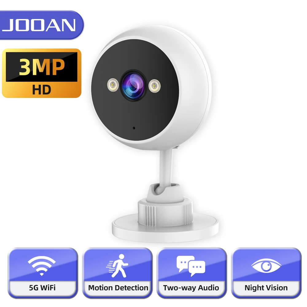 JOOAN 3MP Smart Window Camera 2.4/5G WiFi Motion Detection Security IP Camera Night Vision Waterproof Video Surveillance