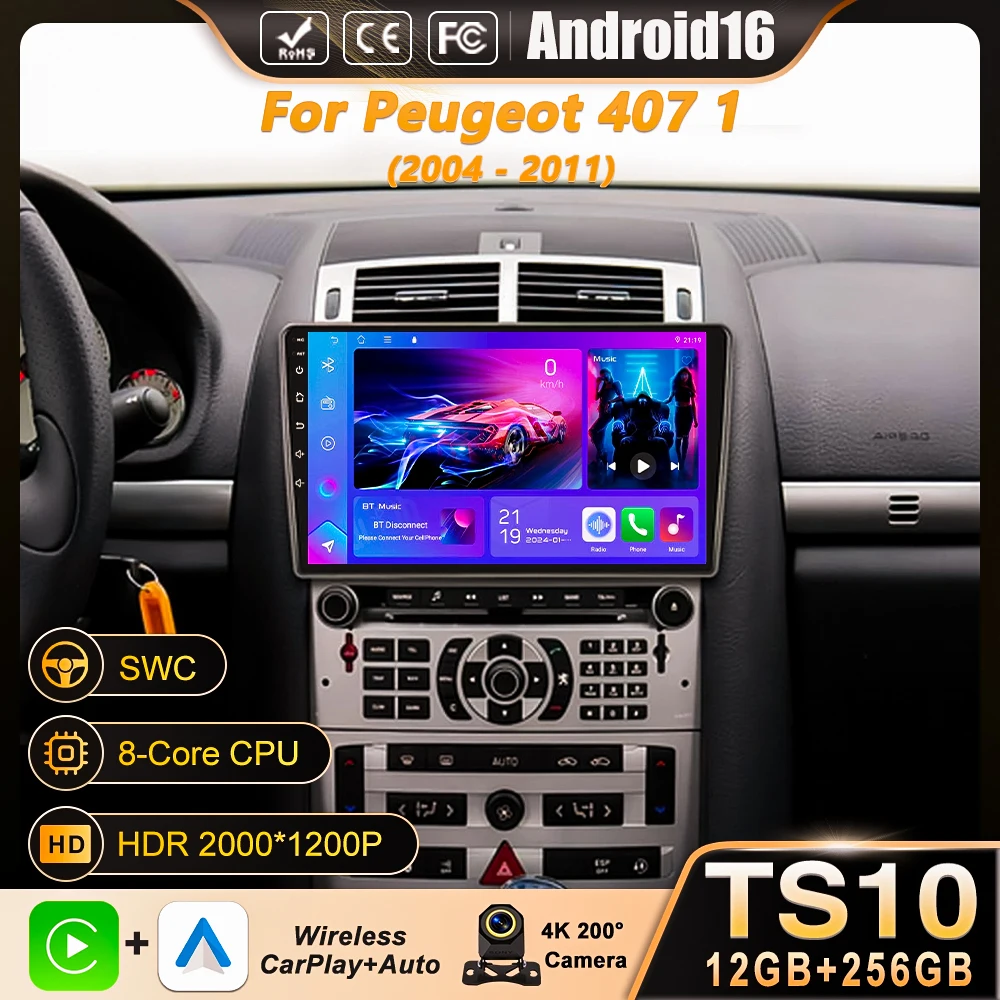 Автомагнитола Android Auto для Peugeot 407 1 2004-2011, видеоплеер, мультимедиа, навигация GPS, Carplay, стерео, 5G Wi-Fi, Bluetooth, без 2DIN
Автомагнитола Android Auto для Peugeot 407 1 2004-2011, видеоплеер, мультимедиа, навигация GPS, Carplay, стерео, 5G Wi-Fi, Bluetooth, без 2DIN