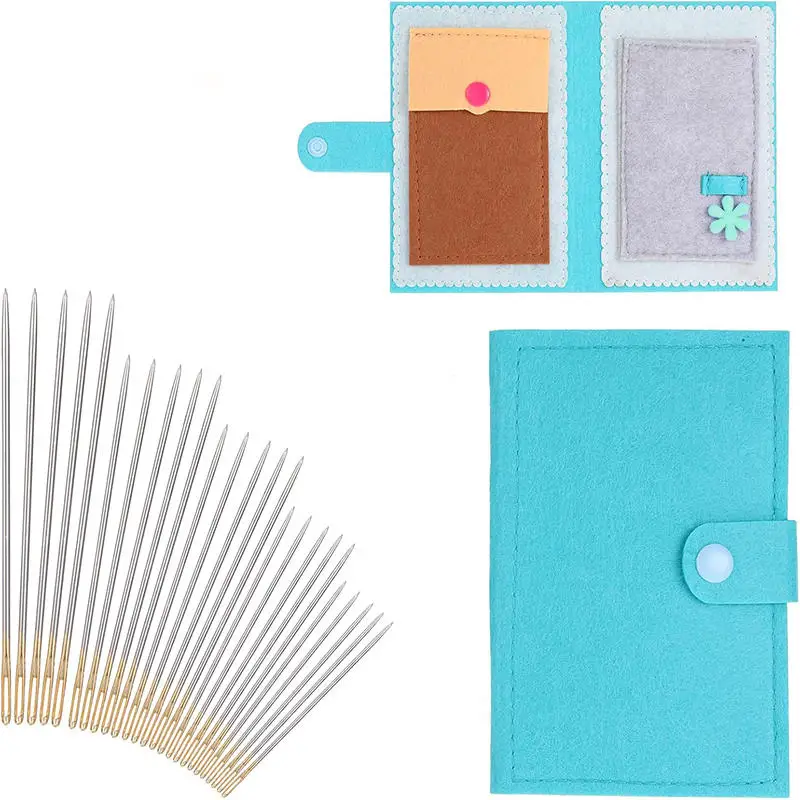 Large Eye Sewing Needle with Convenient Storage Bag Big Eye Sharply Needle Set for Easy Threading Hand Sewing, Knitting
Large Eye Sewing Needle with Convenient Storage Bag Big Eye Sharply Needle Set for Easy Threading Hand Sewing, Knitting