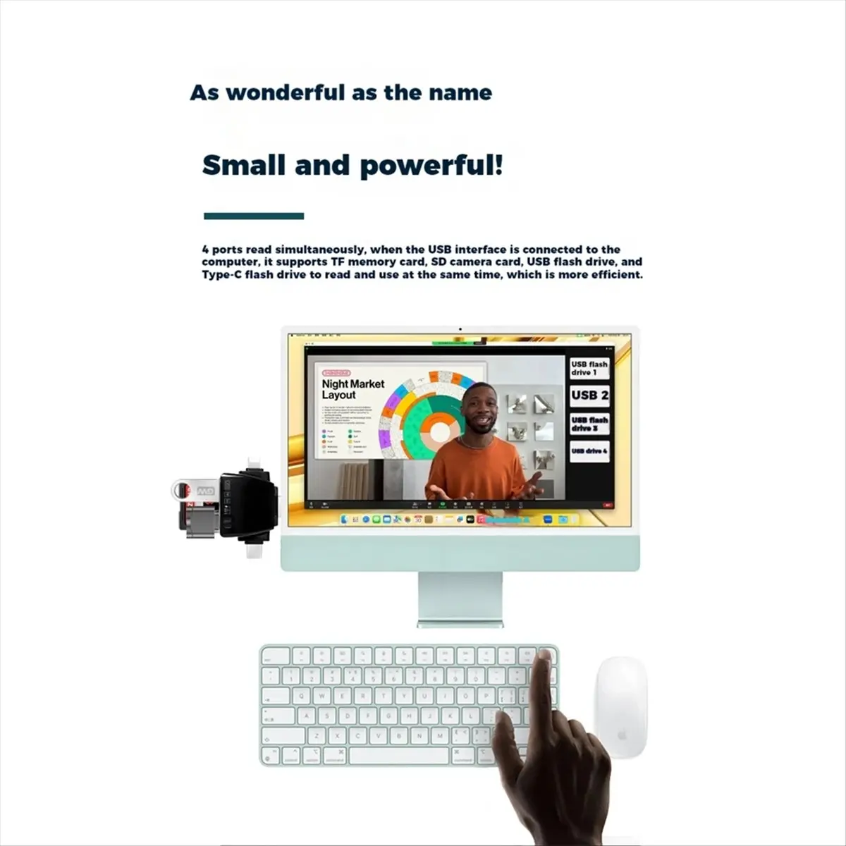 Card Reader, Universal Interface for Mobile Phones and Computers, Multiple Ports for Simultaneous Reading
Card Reader, Universal Interface for Mobile Phones and Computers, Multiple Ports for Simultaneous Reading