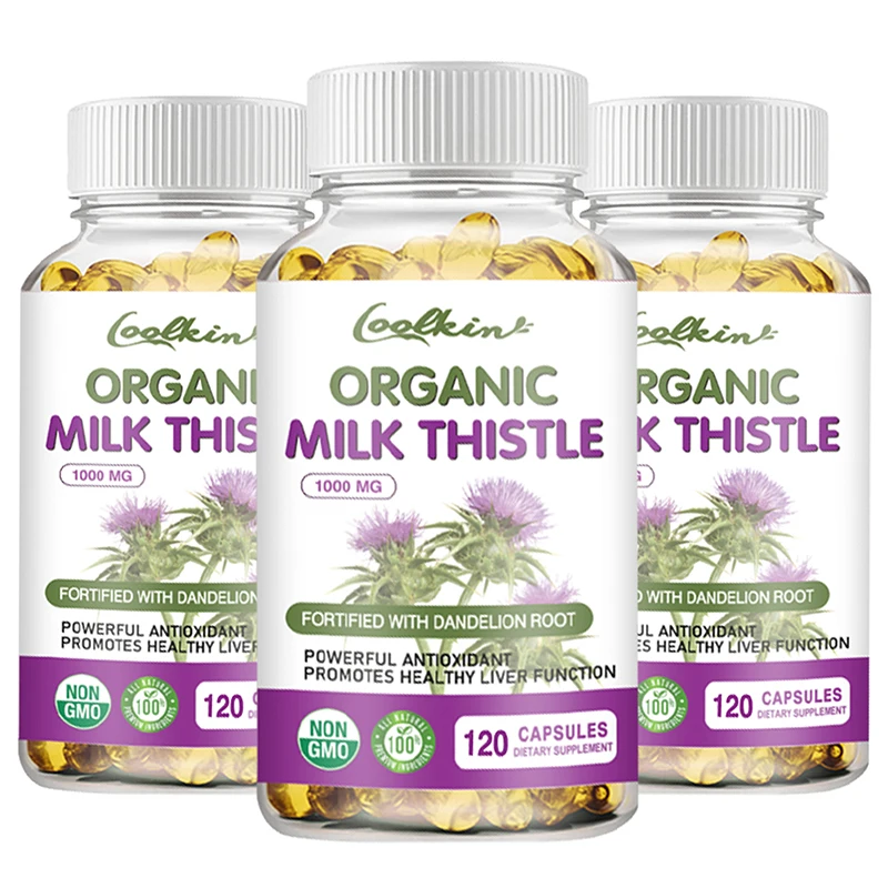 Milk Thistle Capsules 1000mg - Liver Detoxification & Cleansing, Digestive Support, Antioxidant
Milk Thistle Capsules 1000mg - Liver Detoxification & Cleansing, Digestive Support, Antioxidant