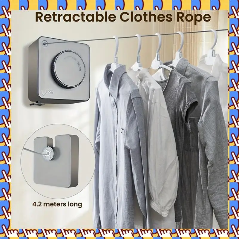 A79I Retractable Clothesline Indoor Wall Mounted Non-Sagging Laundry Drying Line Retraining Clothes Hanger White
A79I Retractable Clothesline Indoor Wall Mounted Non-Sagging Laundry Drying Line Retraining Clothes Hanger White