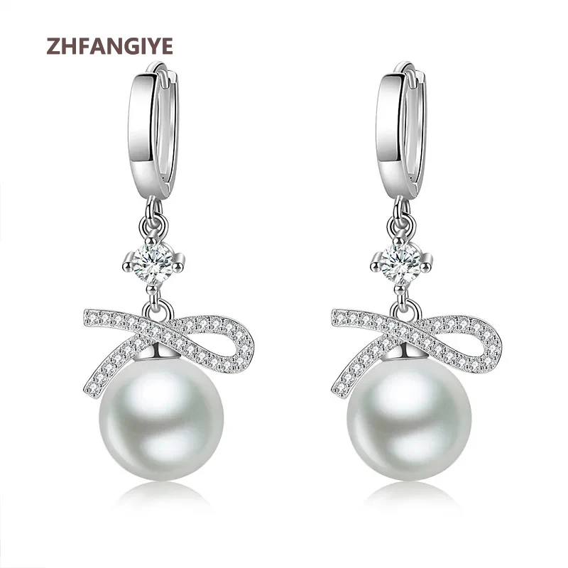 New Pearl Earrings 925 Silver Jewelry Bowknot Shape Zircon Gemstone Drop Earrings Accessories for Women Wedding Party Wholesale
New Pearl Earrings 925 Silver Jewelry Bowknot Shape Zircon Gemstone Drop Earrings Accessories for Women Wedding Party Wholesale