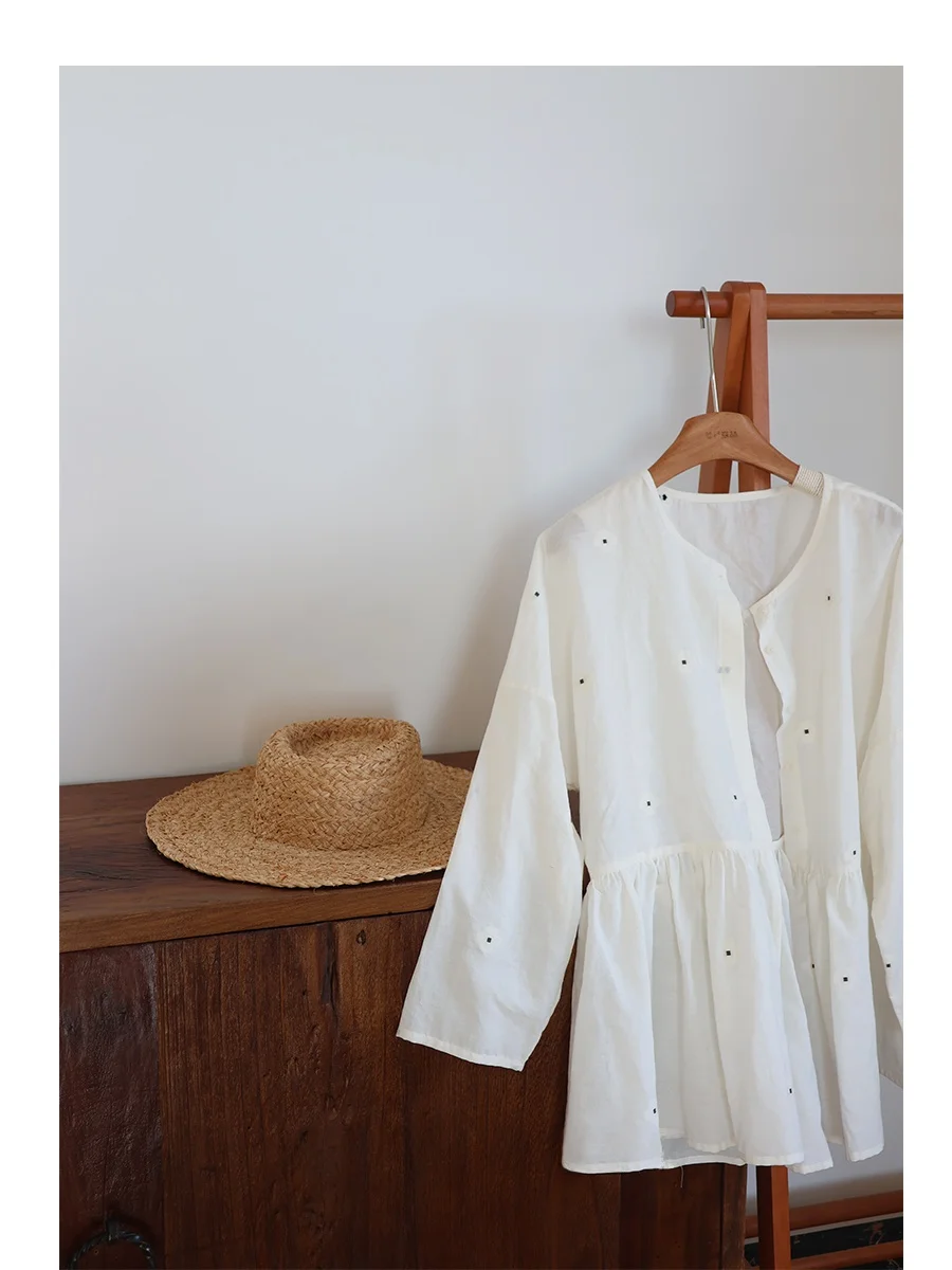 Рубашка-жакет Wu ngya Flower between the Lines из хлопка и льна с длинным рукавом и круглым вырезом, дышащая, свободного кроя, для ранней осени
Рубашка-жакет Wu ngya Flower between the Lines из хлопка и льна с длинным рукавом и круглым вырезом, дышащая, свободного кроя, для ранней осени