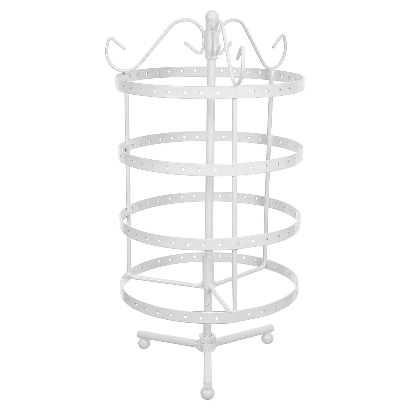 4-Tier 144 Holes Rotating Earring Holder Metal Jewelry Display Stand for Store Home Use 15x15x31cm White Earring Display Stand
4-Tier 144 Holes Rotating Earring Holder Metal Jewelry Display Stand for Store Home Use 15x15x31cm White Earring Display Stand