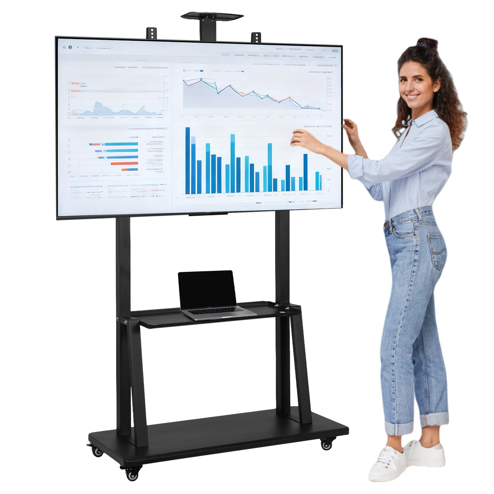 Универсальная напольная подставка для смарт-панелей и телевизоров с регулировкой высоты и колесиками, мобильная стойка для дома, совещаний и улицы
Универсальная напольная подставка для смарт-панелей и телевизоров с регулировкой высоты и колесиками, мобильная стойка для дома, совещаний и улицы