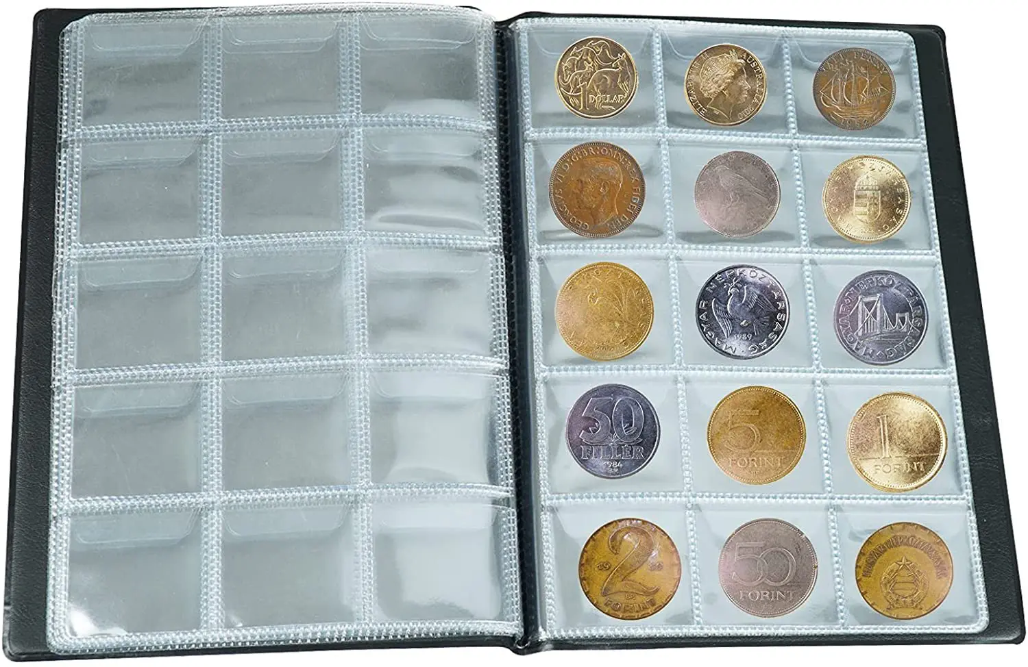 Coin Collection Holder Album for Collectors, 150 Pockets Coin Collection Book Supplies Transparent PVC coin collection book
Coin Collection Holder Album for Collectors, 150 Pockets Coin Collection Book Supplies Transparent PVC coin collection book
