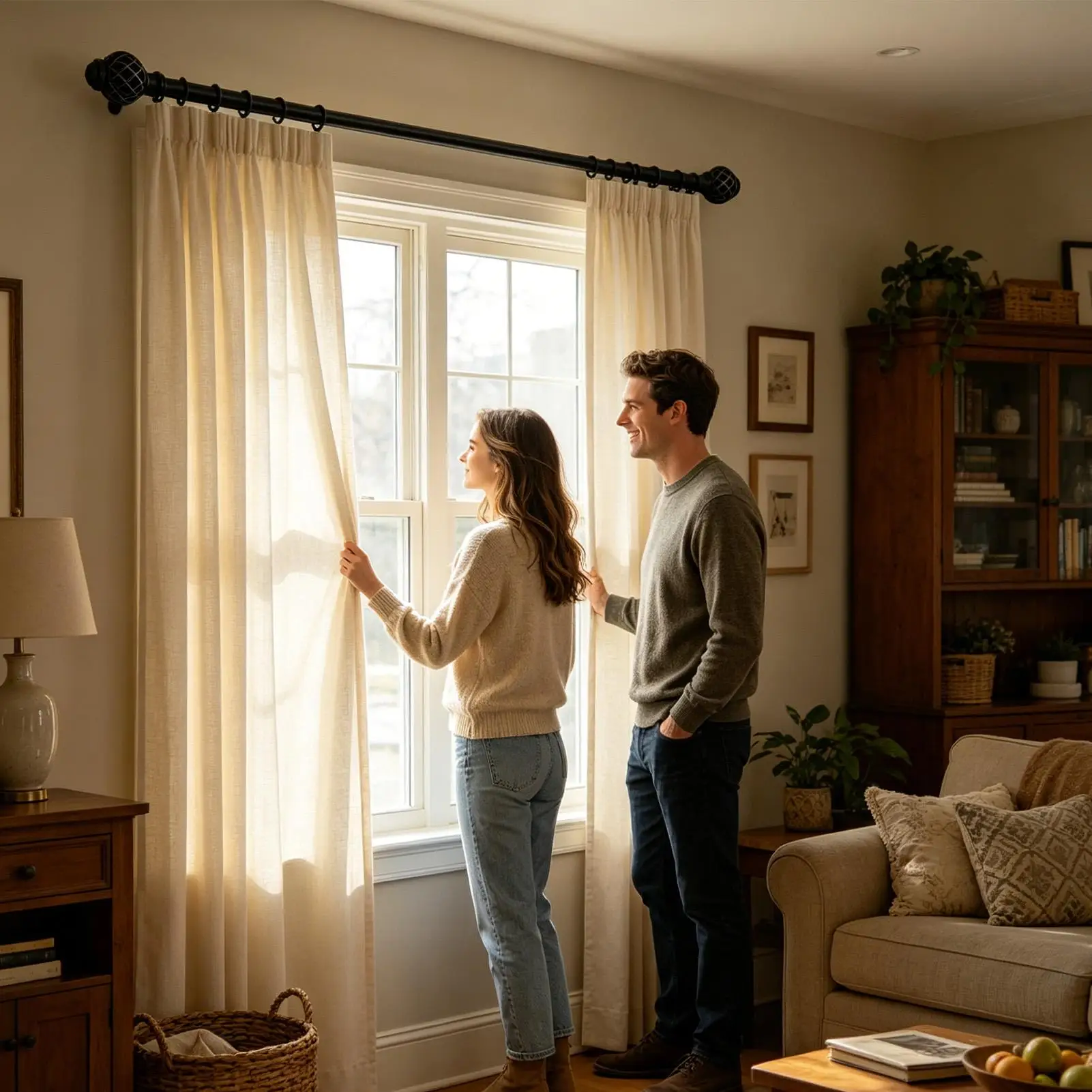 Drapery Rods Extendable Adjustable 30-90 Inch Decorative Drapery Pole With Finials Telescoping Curtains Rod For Bedroom Living
Drapery Rods Extendable Adjustable 30-90 Inch Decorative Drapery Pole With Finials Telescoping Curtains Rod For Bedroom Living