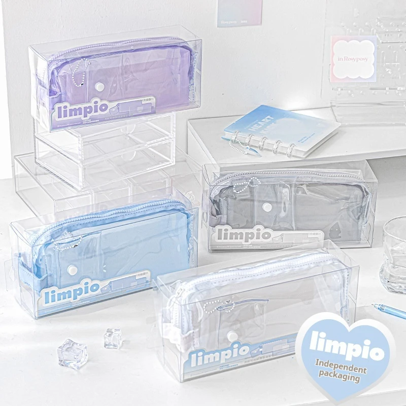 Kawaii Large-Capacity Pen Bags Cute Transparent Simple Pvc Pencil Cases School Students Stationery Cosmetic Bag School Supplies
Kawaii Large-Capacity Pen Bags Cute Transparent Simple Pvc Pencil Cases School Students Stationery Cosmetic Bag School Supplies