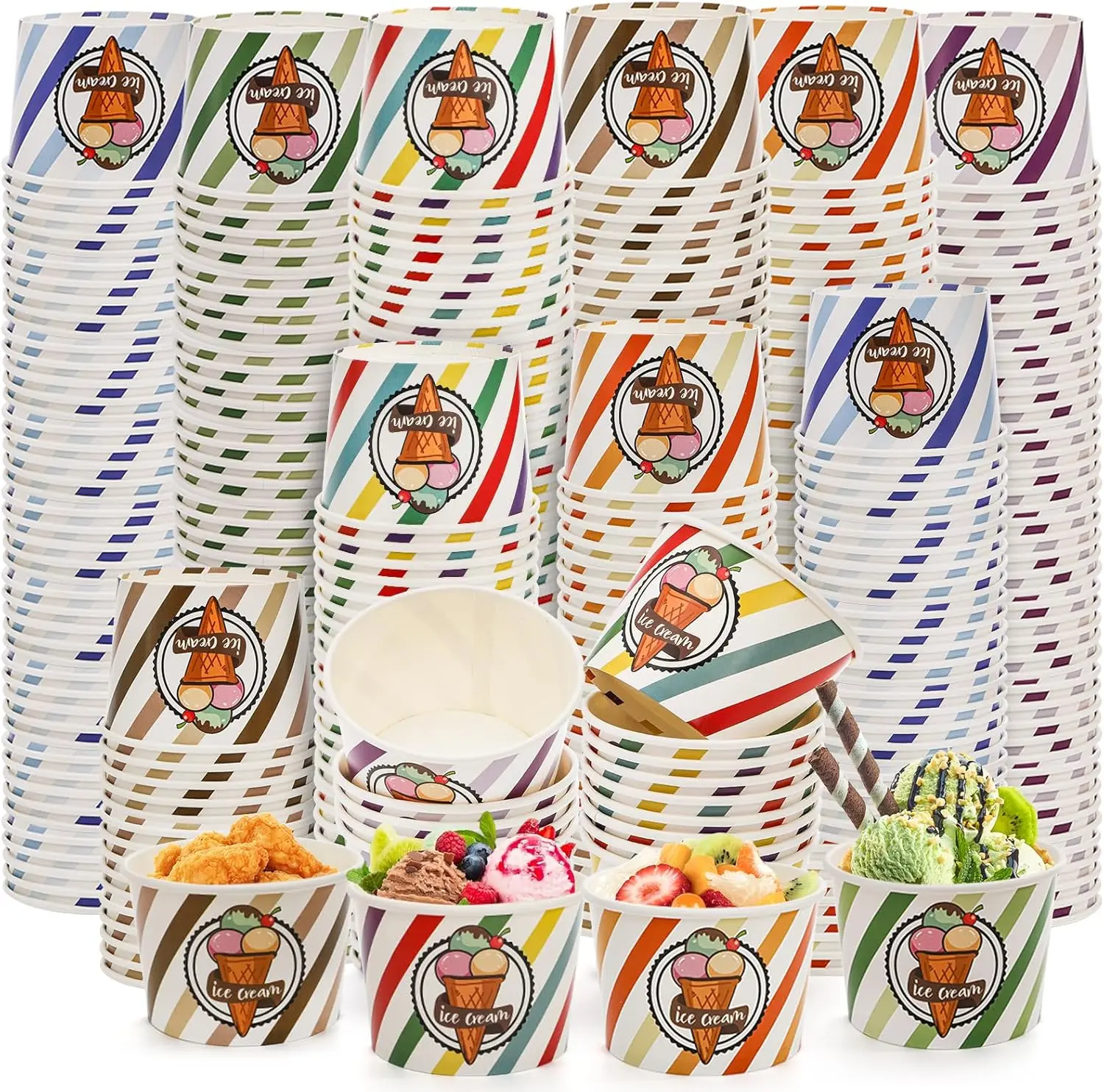 240 Pack Paper Ice Cream Cups, 8 oz Disposable Dessert Bowls, Treat Cups for Sundae, Parfaits, Frozen Yogurt, Soup, Snac
240 Pack Paper Ice Cream Cups, 8 oz Disposable Dessert Bowls, Treat Cups for Sundae, Parfaits, Frozen Yogurt, Soup, Snac