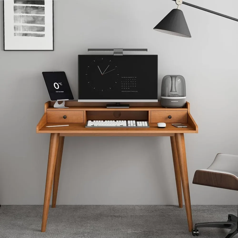 Premium Computer Desk with Drawers, Monitor Stand Riser and Open Storage Cubby
Premium Computer Desk with Drawers, Monitor Stand Riser and Open Storage Cubby