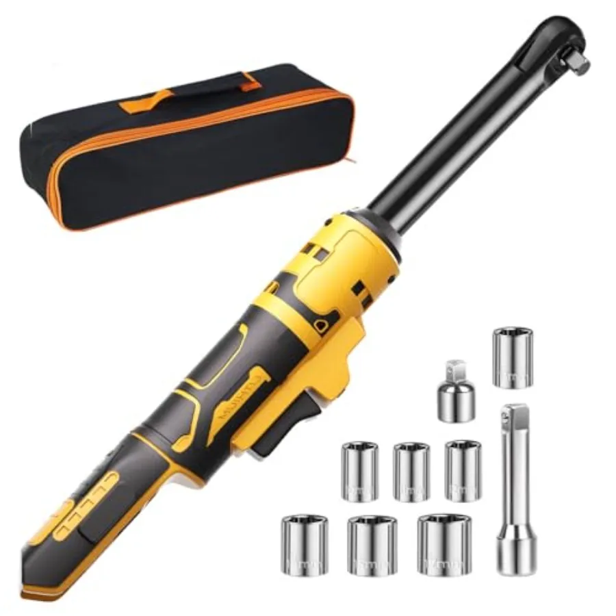 Аккумуляторный гайковерт 3/8 дюйма, совместимый с батареями Dewalt 20V MAX, без аккумулятора, удлиненный, 6,3 дюйма, электрический гайковерт повышенной мощности
Аккумуляторный гайковерт 3/8 дюйма, совместимый с батареями Dewalt 20V MAX, без аккумулятора, удлиненный, 6,3 дюйма, электрический гайковерт повышенной мощности