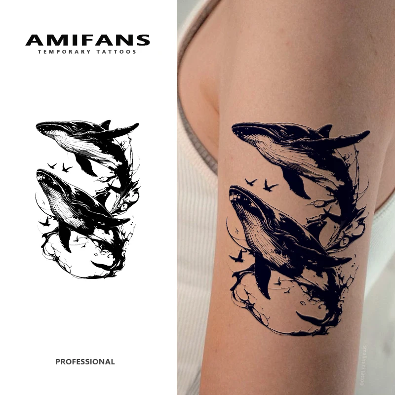 3 Sheets Semi Permanent Tattoo Whales Swimming Temporary Tattoo 5.9'' X 3.9'',Lasting 1-2 Weeks Tattoo,Long Lasting Juice Tattoo
3 Sheets Semi Permanent Tattoo Whales Swimming Temporary Tattoo 5.9'' X 3.9'',Lasting 1-2 Weeks Tattoo,Long Lasting Juice Tattoo