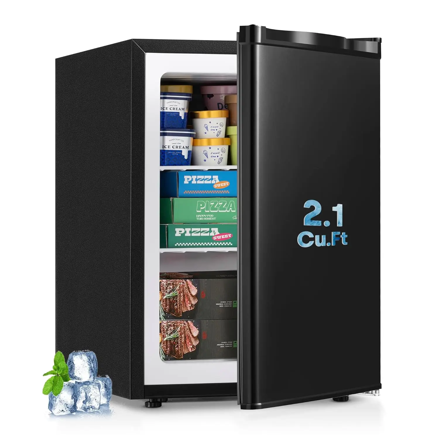 2.1 Cu.ft Compact Upright Freezer, Single Door Mini Freezer with Adjustable Thermostat, Removable Shelves,, Customized
2.1 Cu.ft Compact Upright Freezer, Single Door Mini Freezer with Adjustable Thermostat, Removable Shelves,, Customized