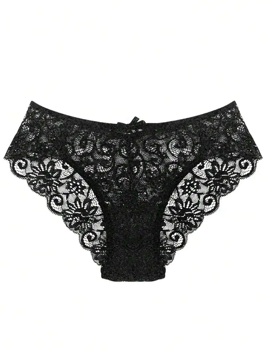 Black Lace Hollow Out Low Waist Triangle Panties Womens Underwear
Black Lace Hollow Out Low Waist Triangle Panties Womens Underwear