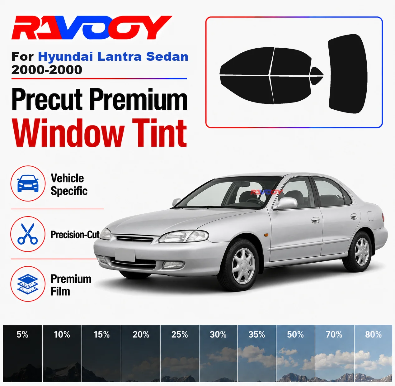 Premium Precut Window Tint Kit Front Rear Windows Rear Windshield For Hyundai Lantra Sedan 2000-2000 Car Solar Nano Ceramic Film
Premium Precut Window Tint Kit Front Rear Windows Rear Windshield For Hyundai Lantra Sedan 2000-2000 Car Solar Nano Ceramic Film