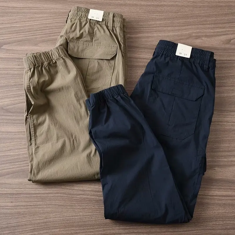 Summer Thin Breathable Loose Casual Pants Men's Workwear Straight Leg Trousers Nine Points Loose Fit Youthful Energy Sle
Summer Thin Breathable Loose Casual Pants Men's Workwear Straight Leg Trousers Nine Points Loose Fit Youthful Energy Sle