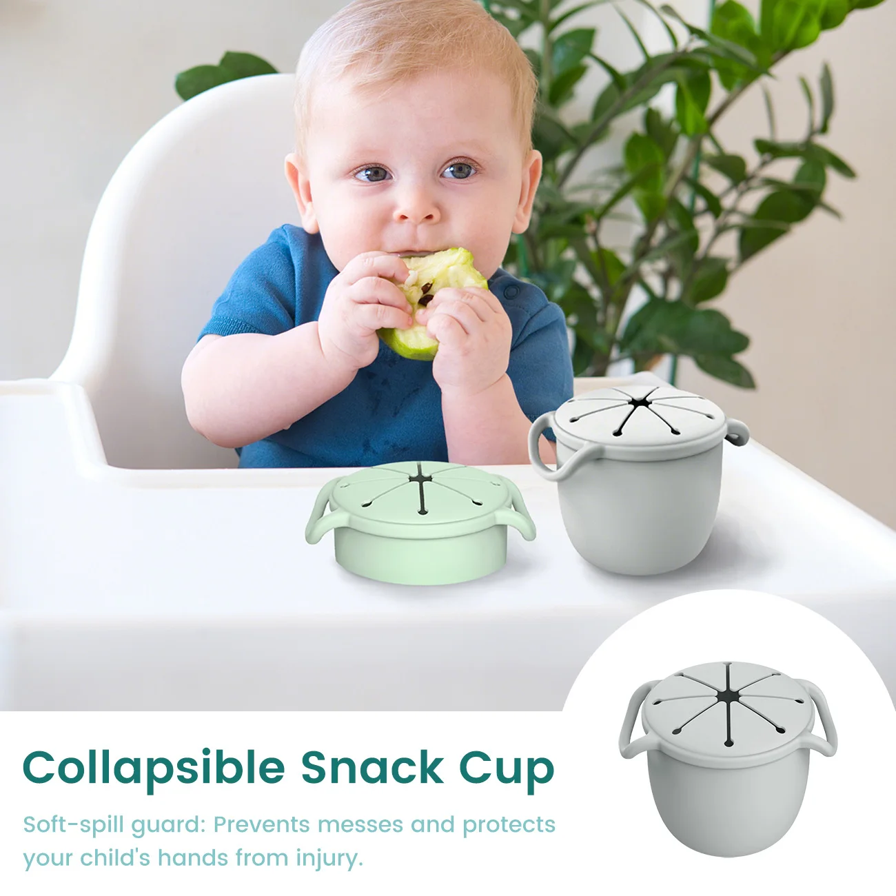 Силиконовый контейнер для закусок для малышей, непроливаемые стаканчики для закусок, пищевой силикон, незаменимый для путешествий
Силиконовый контейнер для закусок для малышей, непроливаемые стаканчики для закусок, пищевой силикон, незаменимый для путешествий