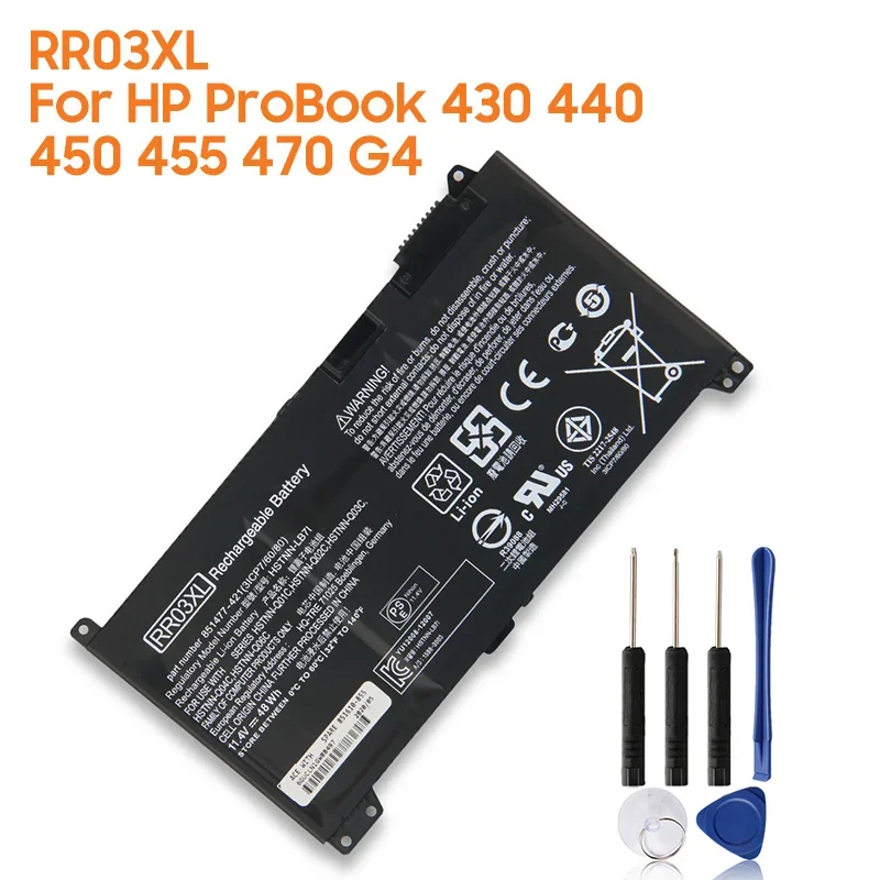 Replacement Battery RR03XL HSTNN-LB7I For HP ProBook 430 440 450 455 470 G4 Rechargeable Tablet Batteries 3930mAh
Replacement Battery RR03XL HSTNN-LB7I For HP ProBook 430 440 450 455 470 G4 Rechargeable Tablet Batteries 3930mAh