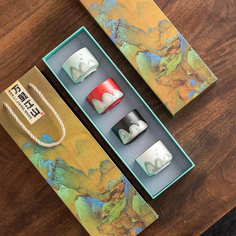 Bespritgift Mountain Hand-painted Chinese Tea Set Traditional Ceramic Tea Cups with Gift Box, Elegant Teaware for Tea Lovers
Bespritgift Mountain Hand-painted Chinese Tea Set Traditional Ceramic Tea Cups with Gift Box, Elegant Teaware for Tea Lovers