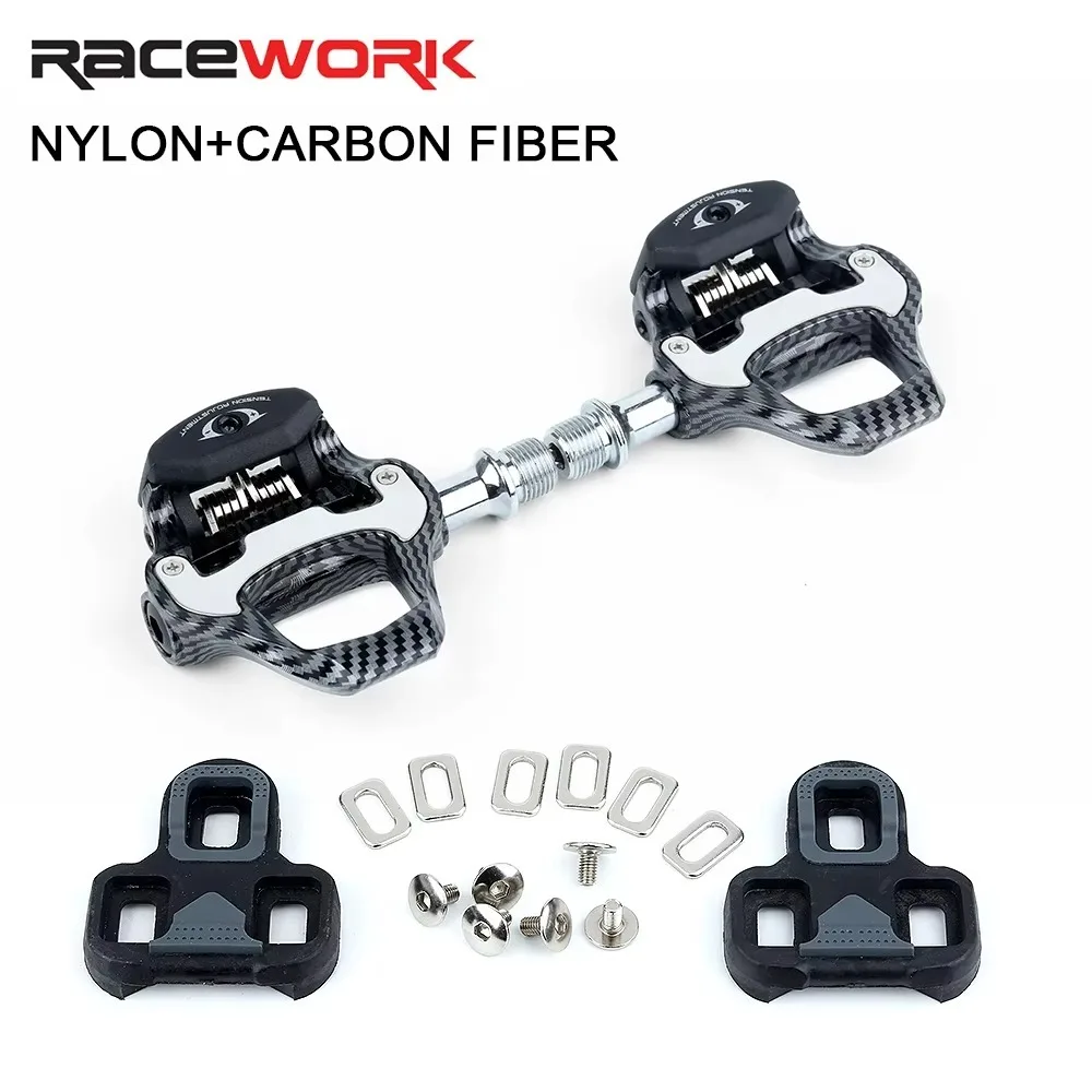 Педали для шоссейных велосипедов RACEWORK Самоблокирующиеся велосипедные педали из углеродного волокна с блокировкой, сверхлегкие 4-подшипники для SPD LOOK KEO
Педали для шоссейных велосипедов RACEWORK Самоблокирующиеся велосипедные педали из углеродного волокна с блокировкой, сверхлегкие 4-подшипники для SPD LOOK KEO