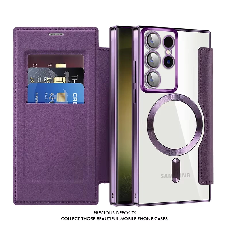 For Samsung Leather Flip Card Clip Phone Case For Samsung Galaxy S24 S23 S22 Ultra Plus FE For Magnetic Wireless Charging Covers
For Samsung Leather Flip Card Clip Phone Case For Samsung Galaxy S24 S23 S22 Ultra Plus FE For Magnetic Wireless Charging Covers