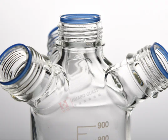 Blue Cap Threaded 3/4 Port Glass Reagent Bottle for HPLC Mobile Phase Storage Waste Liquid
Blue Cap Threaded 3/4 Port Glass Reagent Bottle for HPLC Mobile Phase Storage Waste Liquid