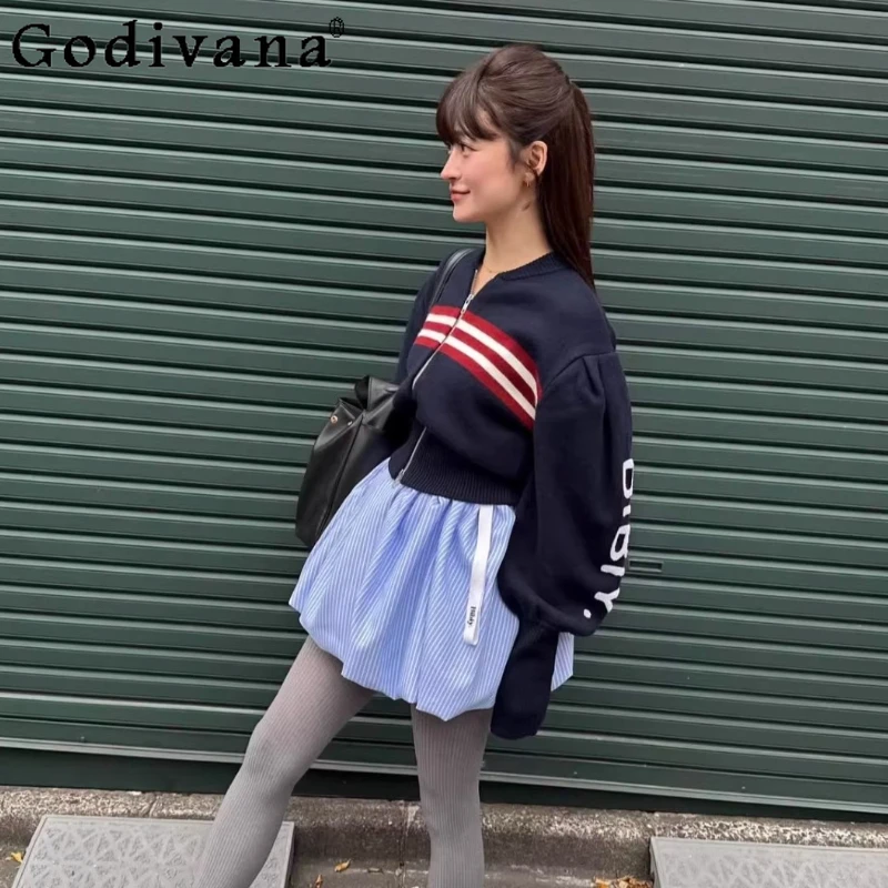 Japanese Sweet Fashion Women's Bud Skirt Culottes Spring and Summer Girls Casual Striped Pantskirt Ladies Knit Sweater Cardigan
Japanese Sweet Fashion Women's Bud Skirt Culottes Spring and Summer Girls Casual Striped Pantskirt Ladies Knit Sweater Cardigan