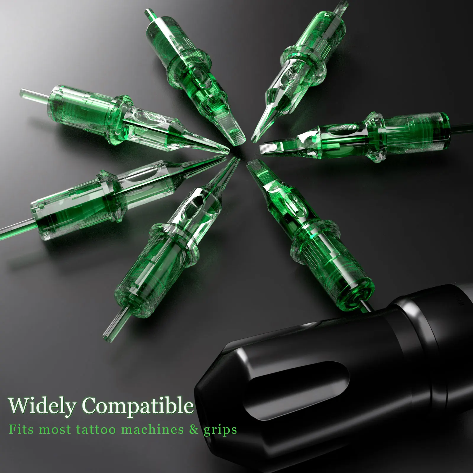 MICEYA Green Disposable Tattoo Cartridge Needles 20Pcs/Box 3RL 5RM 7RM Sterile Safety Needles for Tattoo Machine Artist Supply
MICEYA Green Disposable Tattoo Cartridge Needles 20Pcs/Box 3RL 5RM 7RM Sterile Safety Needles for Tattoo Machine Artist Supply