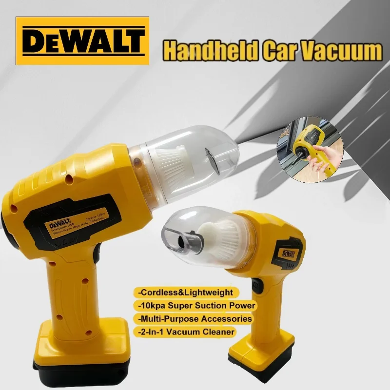 Dewalt Handheld Car Vacuum Cleaner 10Kpa suction power cordless dust collector, convenient blower power tool,For 18V/20V battery
Dewalt Handheld Car Vacuum Cleaner 10Kpa suction power cordless dust collector, convenient blower power tool,For 18V/20V battery