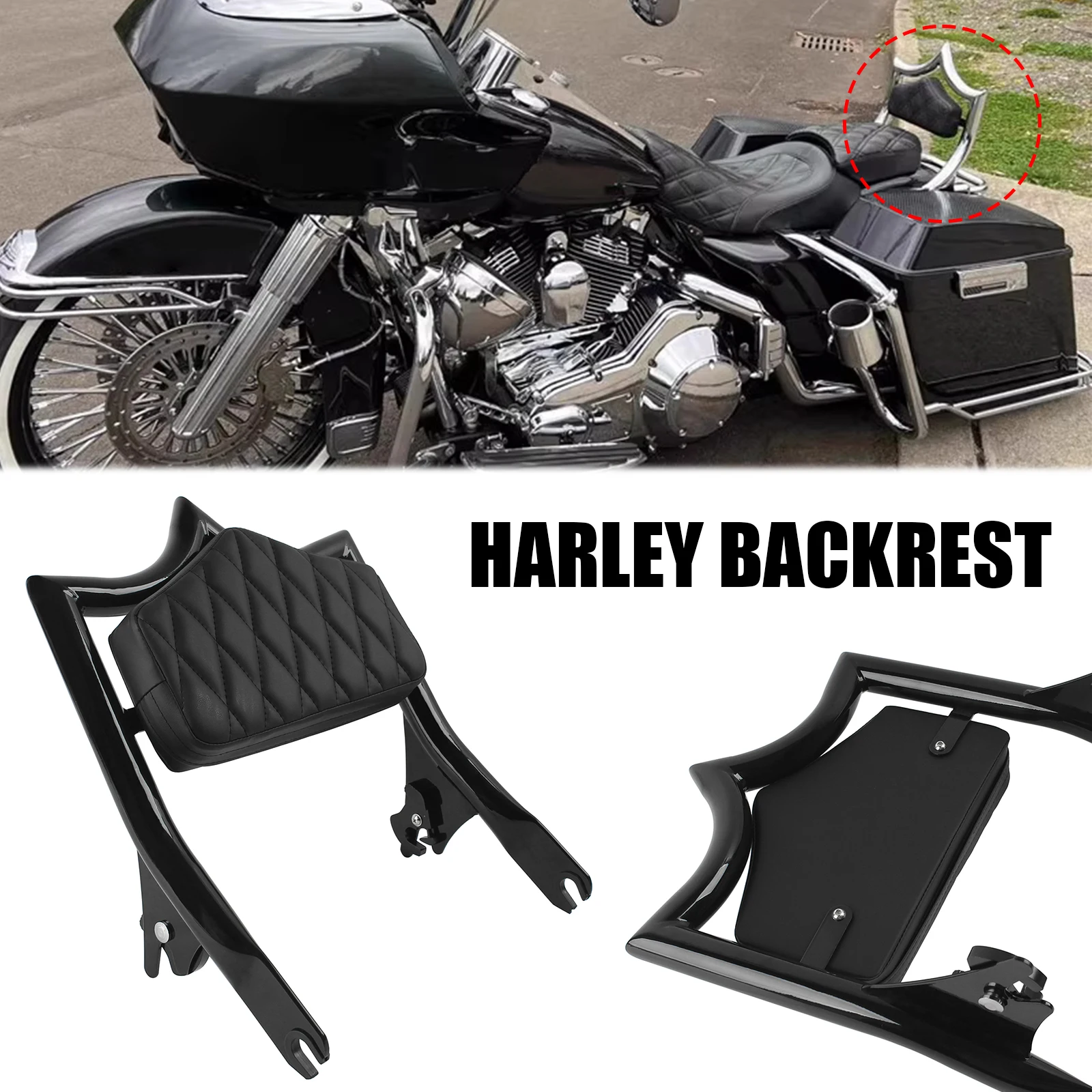 For Harley Touring Street Glide Road Glide Road King 2009-2023 Sissy Bar Backrest for Passenger Comfortable Ride Accessory
For Harley Touring Street Glide Road Glide Road King 2009-2023 Sissy Bar Backrest for Passenger Comfortable Ride Accessory