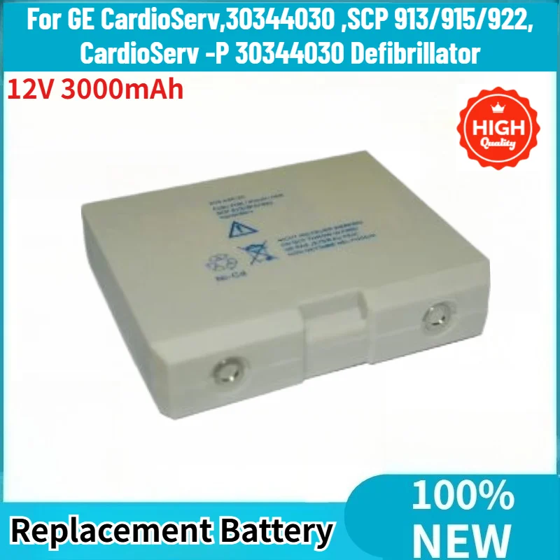 High Quality 12V 3000mAh Replacement Battery For GE CardioServ,30344030 ,SCP 913/915/922,CardioServ -P 30344030 Defibrillator
High Quality 12V 3000mAh Replacement Battery For GE CardioServ,30344030 ,SCP 913/915/922,CardioServ -P 30344030 Defibrillator