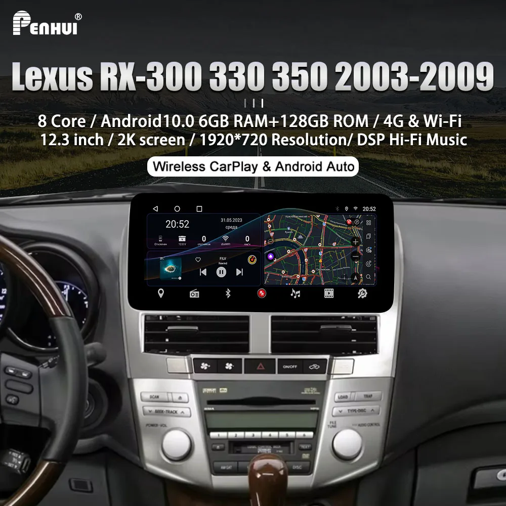 12.3 inch redpower car radio for Lexus rx-300 330 350 2003-2009 car DSP Android 10,0 CarPlay
12.3 inch redpower car radio for Lexus rx-300 330 350 2003-2009 car DSP Android 10,0 CarPlay