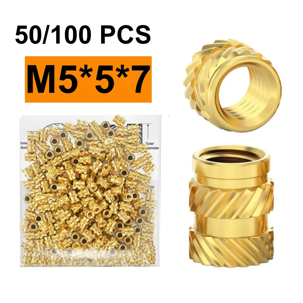 Вставная гайка M5 100 шт. M5X5X7MM, латунные гайки с резьбой и накаткой для 3D-принтера Voron 2,4 и других
Вставная гайка M5 100 шт. M5X5X7MM, латунные гайки с резьбой и накаткой для 3D-принтера Voron 2,4 и других