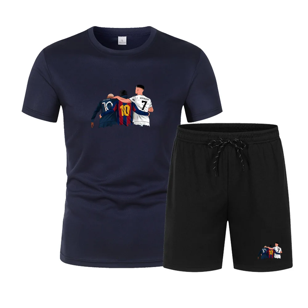 Shorts 2 Piece Set Summer Men's Fitness Fashion Men's Casual Sportswear Suit Quick Drying Sports Suit Short Sleeve T-Shirt
Shorts 2 Piece Set Summer Men's Fitness Fashion Men's Casual Sportswear Suit Quick Drying Sports Suit Short Sleeve T-Shirt