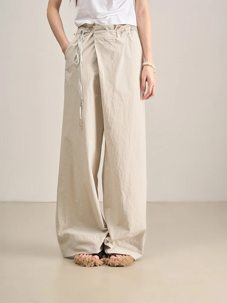 LANVIVIER Early Autumn New Sle Fre Versatile Light ey Asymmetric Dstring Flower Bud High Waist Wide Leg Pants
LANVIVIER Early Autumn New Sle Fre Versatile Light ey Asymmetric Dstring Flower Bud High Waist Wide Leg Pants
