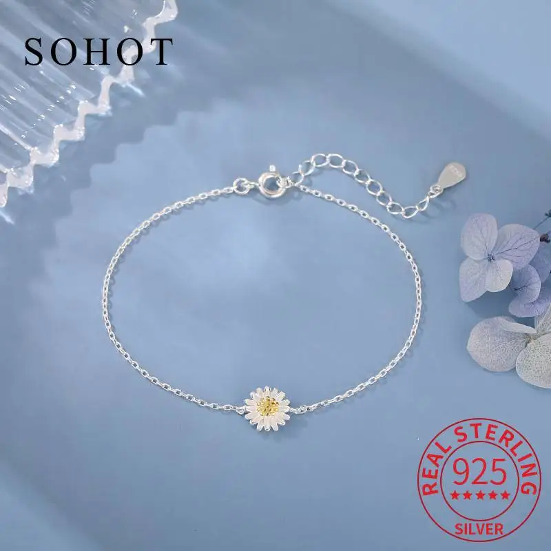 Real 925 Sterling Silver Flower Minimalist Ajustable Charm Bracelet for Women Bohemian Fine Jewelry Personality Accessories
Real 925 Sterling Silver Flower Minimalist Ajustable Charm Bracelet for Women Bohemian Fine Jewelry Personality Accessories