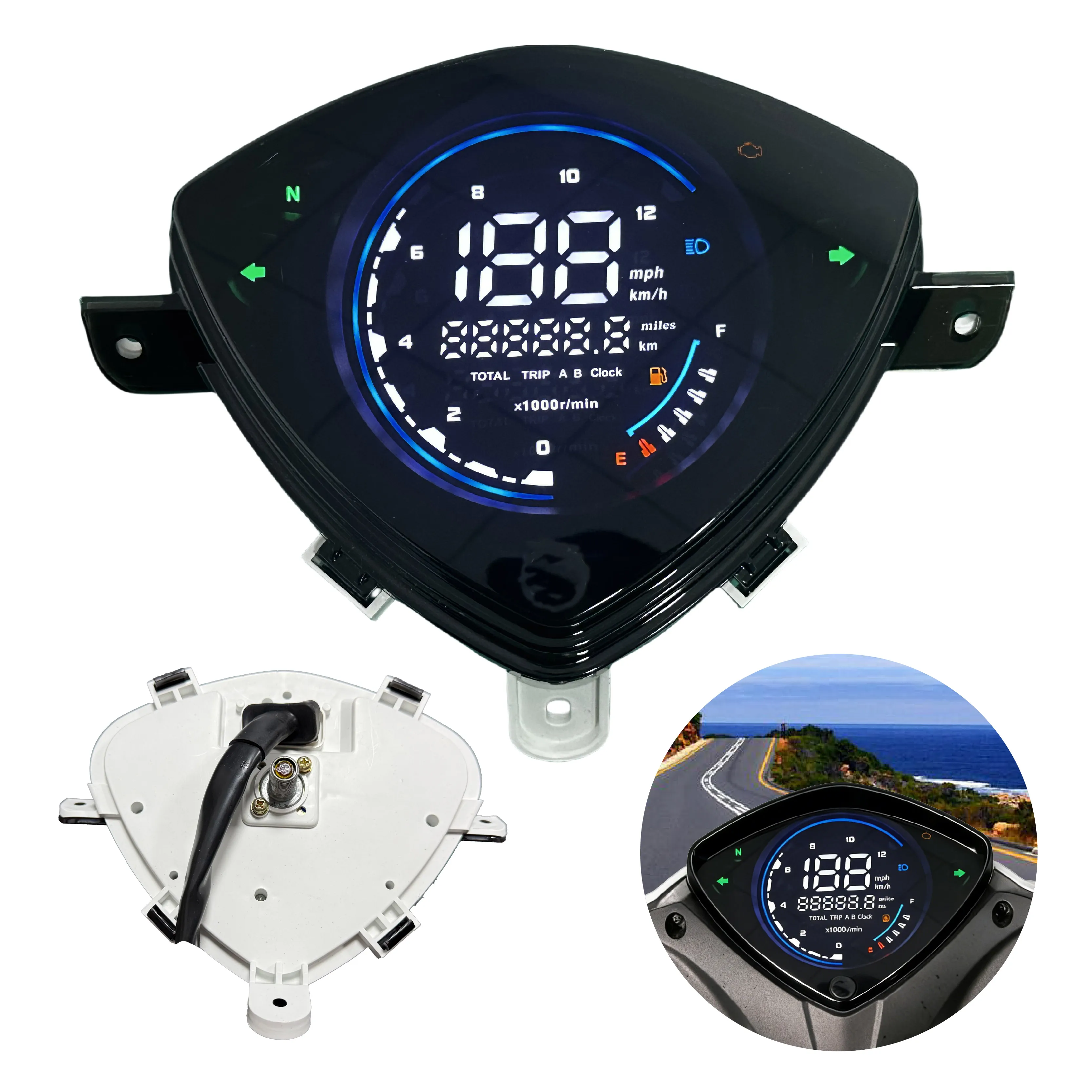 LED Display Motorcycle Speedometer Moto Digital Tachometer Dashboard for Suzuki Address 110 Address110 Scooter 110Uk 110 UK110
LED Display Motorcycle Speedometer Moto Digital Tachometer Dashboard for Suzuki Address 110 Address110 Scooter 110Uk 110 UK110