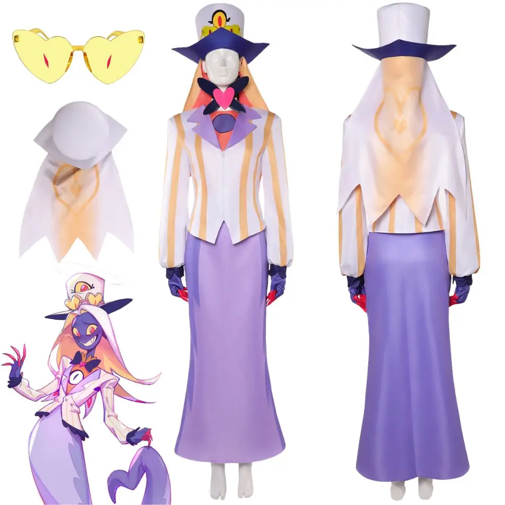 Hazbin Sir Pentious Cosplay Cartoon Hotel Costume Disguise for Adult Women Dress Hat Roleplay Outfits Halloween Carnival Clothes
Hazbin Sir Pentious Cosplay Cartoon Hotel Costume Disguise for Adult Women Dress Hat Roleplay Outfits Halloween Carnival Clothes