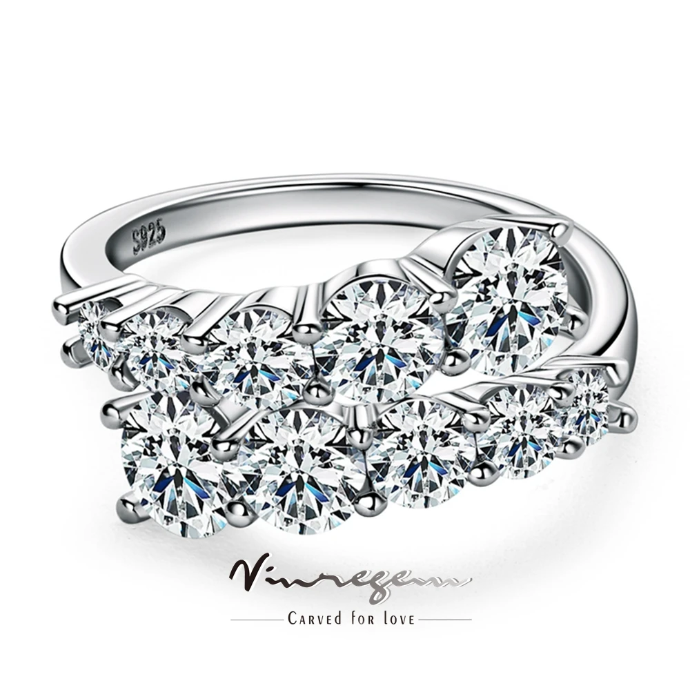 Vinregem 18K Gold Plated 925 Sterling Silver 3EX VVS1 D Color Real Moissanite Diamonds Women Ring Fine Jewelry Wedding Gifts
Vinregem 18K Gold Plated 925 Sterling Silver 3EX VVS1 D Color Real Moissanite Diamonds Women Ring Fine Jewelry Wedding Gifts
