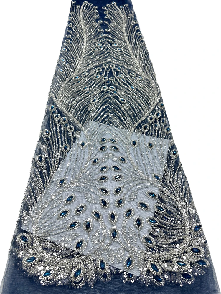 High Quality Nigerian Lace Fabric with African Sequins Beaded Mesh for Wedding Party Dresses Latest 2026 Design 5 Yards
High Quality Nigerian Lace Fabric with African Sequins Beaded Mesh for Wedding Party Dresses Latest 2026 Design 5 Yards