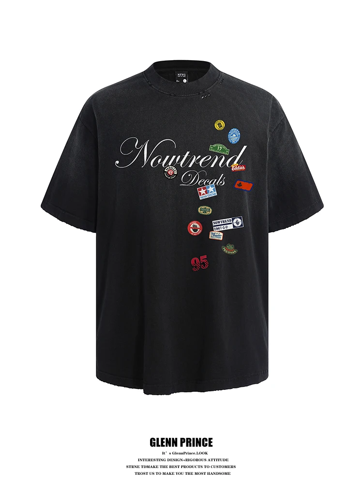 GPstudio American Style Streetwear Sticker Print Heavyweight Short Sleeve Men's Summer Loose Couple Matching Pure Cotton T-shirt
GPstudio American Style Streetwear Sticker Print Heavyweight Short Sleeve Men's Summer Loose Couple Matching Pure Cotton T-shirt